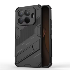 Microcase Xiaomi 15T Pro Matrix Serisi Armor Standlı Perfect Koruma Kılıf - Siyah AL3416