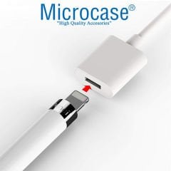 Microcase Apple Pencil Uzatma Adaptör Kablo 8 Pin To Usb - Beyaz AL4074