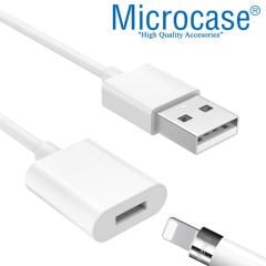 Microcase Apple Pencil Uzatma Adaptör Kablo 8 Pin To Usb - Beyaz AL4074