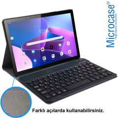 Microcase Lenovo Tab M10 3.Nesil TB328FU 10.1 inch T328 Tablet Bluetooth Klavyeli Standlı Kılıf - BKK4