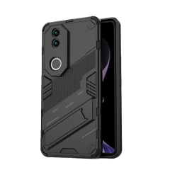 Microcase Vivo V50 5G Matrix Serisi Armor Standlı Perfect Koruma Kılıf - Siyah Al3416
