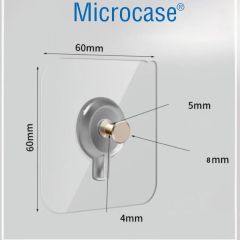 Microcase Güçlü Plastik Yapışkanlı Hanger Banyo Mutfak Eşya Vb. Ürün Askılığı AL4465 - 5 Adet