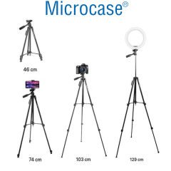 Microcase NP-3180S Bluetooth Kumandalı Kamera DSLR Telefon Tutuculu Tripod 129cm  - AL4646