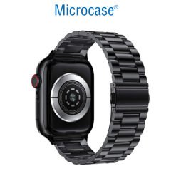 Microcase Apple Watch 42-44-45 Mm Uyumlu Paslanmaz Çelik Metal Kordon Kayış-KY90