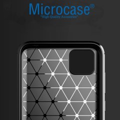 Microcase Huawei Y5p - Honor 9s Brushed Carbon Fiber Silikon Kılıf - Siyah