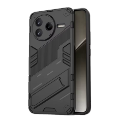 Microcase Xiaomi Poco F7 Pro/ K80 Matrix Serisi Armor Standlı Perfect Koruma Kılıf - Siyah Al3416