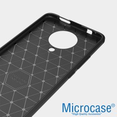 Microcase Xiaomi Poco F2 Pro - Redmi K30 Pro Brushed Carbon Fiber Silikon Kılıf - Siyah