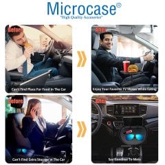 Microcase Araç İçi Bardaklıktan Monte Ayarlanabilir Yiyecek İçecek Sehpası ve Telefon Tutucu - AL2997