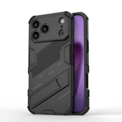 Microcase Xiaomi 17 Pro Max Matrix Serisi Armor Standlı Perfect Koruma Kılıf - Siyah AL3416