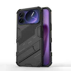 Microcase Xiaomi 17 Pro Max Matrix Serisi Armor Standlı Perfect Koruma Kılıf - Siyah AL3416