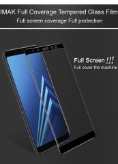 Samsung Galaxy A8 2018 Tam Kaplayan Çerçeveli Tempered Cam Koruma