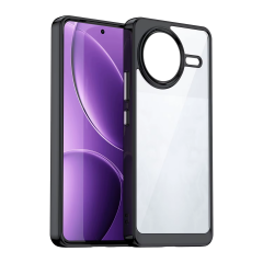 Microcase Xiaomi Redmi Poco F7 Ultra/K80 Pro Luna Serisi Köşe Korumalı Sert Rubber Kılıf - AL3422 Siyah