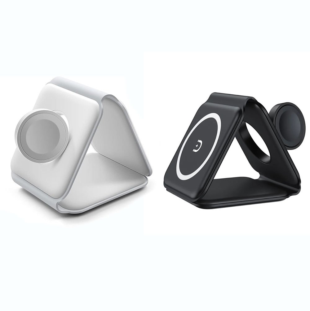 Microcase Iphone Watch ile uyumlu Manyetik Katlanabilir 30W 3in1 Kablosuz Şarj Standı-AL4075