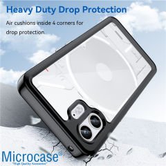 Microcase Nothing Phone 2 Shield Serisi Darbeye Dayanıklı Yarı Esnek Plastik TPU Kılıf - AL8100 Siyah