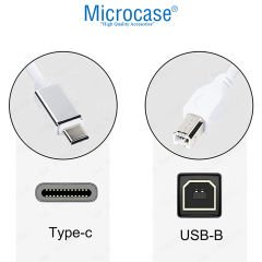 Microcase Type-C Yazıcı Kablosu Type-C to USB B Çevirici - 5 metre AL4330