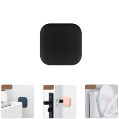 Microcase Darbe Önleyici Yapışkanlı Silikon Kapı Kolu Stoperi Tamponu Kare Tasarım - AL5004 1 Adet