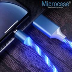 Microcase Micro USB Işıklı Manyetik Şarj Kablosu 100 cm - AL2618