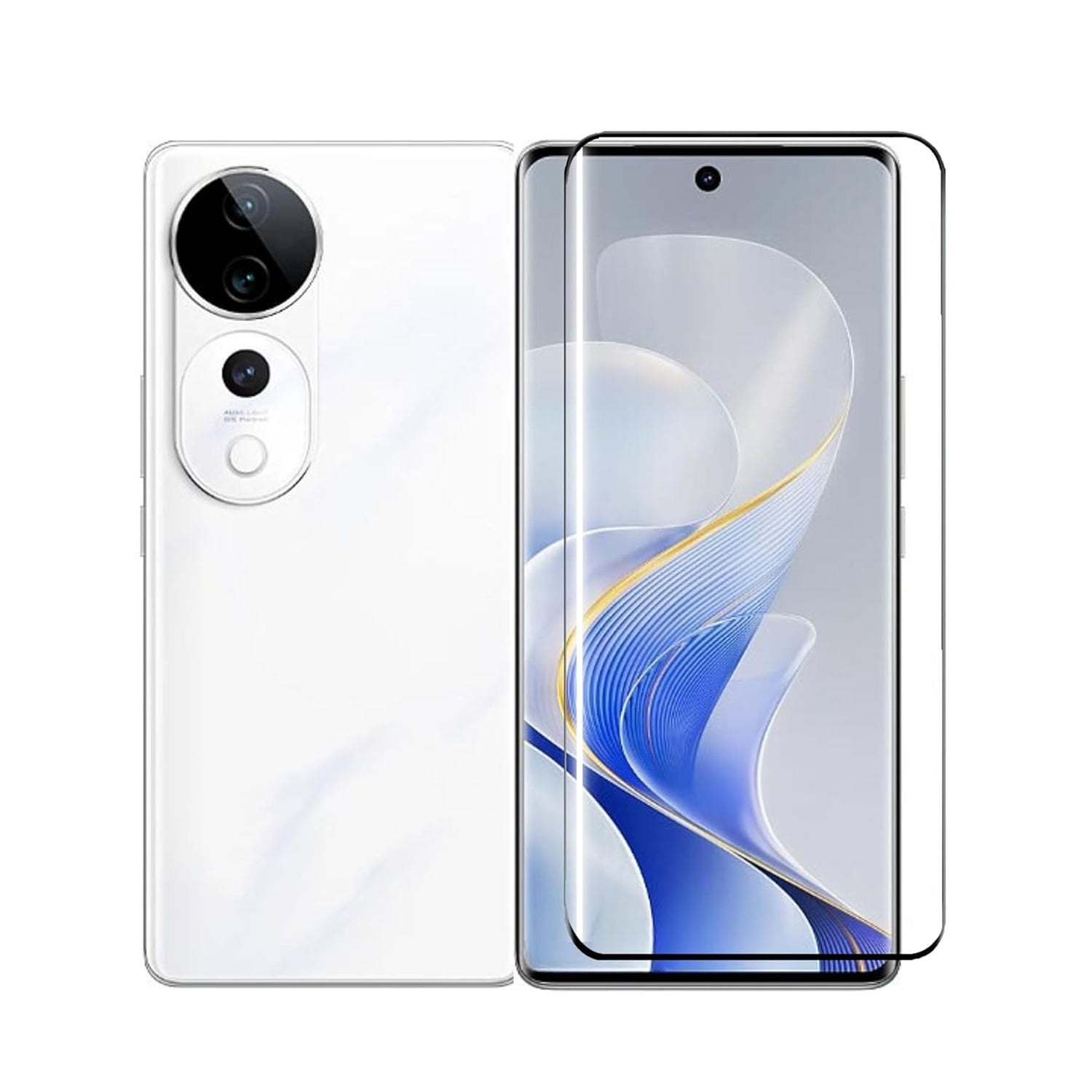 Microcase Vivo V40 5G  3D Curved Tam Kaplayan Kavisli Tempered Cam Ekran Koruyucu - AL3282
