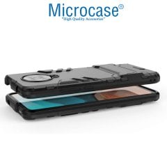 Microcase Xiaomi Poco F2 Pro - Redmi K30 Pro Alfa Serisi Armor Standlı Perfect Koruma Kılıf - Siyah
