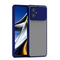 Microcase Xiaomi Poco M4 5G London Serisi Darbeye Dayanıklı Kılıf Mavi