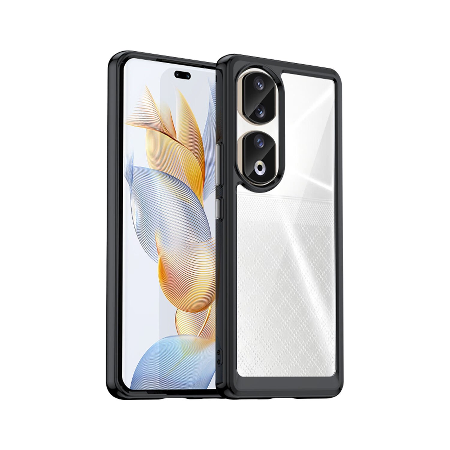 Microcase Honor 90 Shield Serisi Darbeye Dayanıklı Yarı Esnek Plastik TPU Kılıf - AL8100 Siyah
