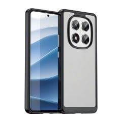 Microcase Xiaomi Redmi Note 14 Pro 5G Luna Serisi Köşe Korumalı Sert Rubber Kılıf - AL3422 Siyah