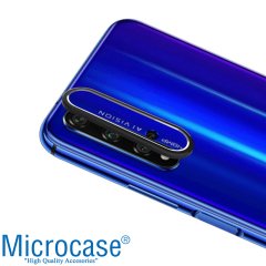 Microcase Huawei Honor 20 - Nova 5T Kamera Lens Koruma Halkası - Açık Tasarım Siyah
