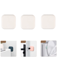 Microcase Darbe Önleyici Yapışkanlı Silikon Kapı Kolu Stoperi Tamponu Kare Tasarım - AL5004 3 Adet