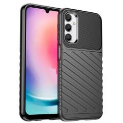 Microcase Samsung Galaxy A24 5G / A25 5G / M34 5G Thunder Serisi Darbeye Dayanıklı Silikon Kılıf - Siyah AL3421