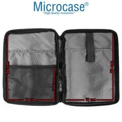 Microcase Apple iPad Pro 11 (2024) ile Uyumlu Touchpad Bluetooth Klavye + Tablet Standı + Tablet Çantası - Siyah AL5183