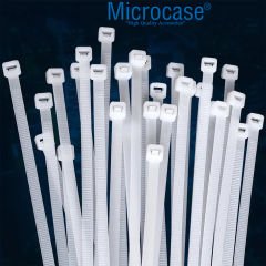 Microcase Plastik Kablo Bağı Cırt Kelepçe 3.6 X 250MM  Şeffaf 100 Adet-AL4481
