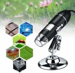 Microcase 3in1 Micro Type-C Usb Bağlantılı 1600x Dijital Mikroskop USB HD Cmos 8 Led Digital Microscobe AL4078