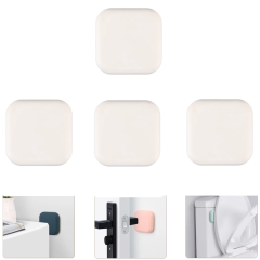 Microcase Darbe Önleyici Yapışkanlı Silikon Kapı Kolu Stoperi Tamponu Kare Tasarım - AL5004 4 Adet