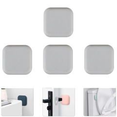 Microcase Darbe Önleyici Yapışkanlı Silikon Kapı Kolu Stoperi Tamponu Kare Tasarım - AL5004 4 Adet