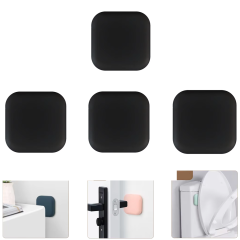 Microcase Darbe Önleyici Yapışkanlı Silikon Kapı Kolu Stoperi Tamponu Kare Tasarım - AL5004 4 Adet
