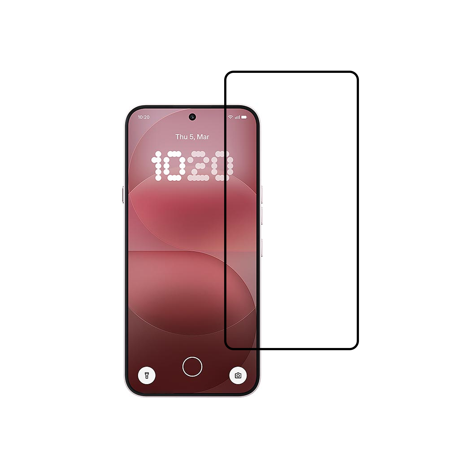 Microcase Nothing Phone 4A Pro ile uyumlu Tam Kaplayan Çerçeveli Tempered Ekran Koruyucu -AL3276