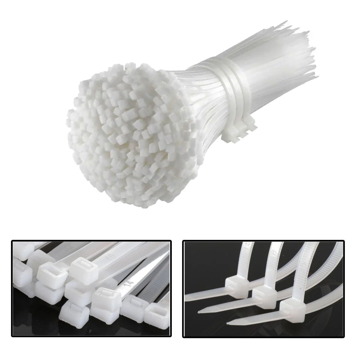 Microcase Plastik Kablo Bağı Cırt Kelepçe 3.6 X 300MM  Şeffaf 25 Adet-AL4485