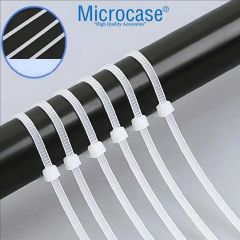 Microcase Plastik Kablo Bağı Cırt Kelepçe 3.6 X 300MM  Şeffaf 25 Adet-AL4485