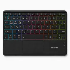 Microcase Touchpad RGB Tablet ve Telefonlar için Türkçe Bluetooth Klavye- AL5890
