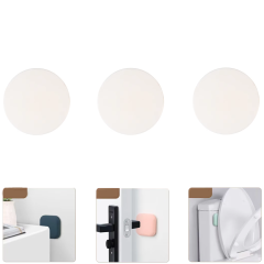 Microcase Darbe Önleyici Yapışkanlı Silikon Kapı Kolu Stoperi Tamponu Yuvarlak Tasarım - AL5003 3 Adet