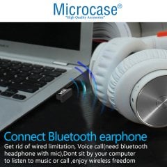 Microcase Mini v5.0 USB Bluetooth Dongle 5.0 Bluetooth Adaptör - Model : AL2392