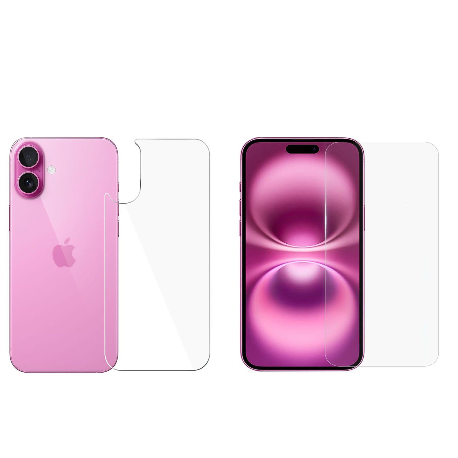Microcase  Iphone 16 Plus Ön Arka Set Tempered Glass Cam Koruma - AL3271