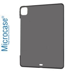 Microcase iPad Pro 4.Nesil 12.9 inch 2020 Kablosuz Şarj Uyumlu Silikon Tpu Soft Kılıf - Füme