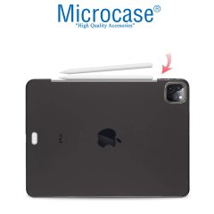 Microcase iPad Pro 4.Nesil 12.9 inch 2020 Kablosuz Şarj Uyumlu Silikon Tpu Soft Kılıf - Füme