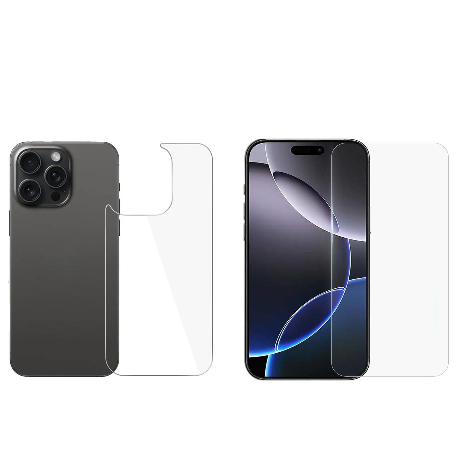 Microcase  Iphone 16 Pro Max Ön Arka Set Tempered Glass Cam Koruma - AL3271