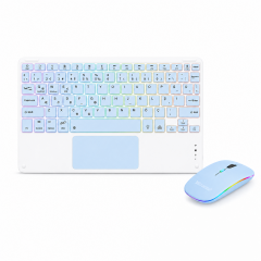Microcase Touchpad RGB Tablet ve Telefonlar için Türkçe Bluetooth Klavye ve Mouse - AL5891
