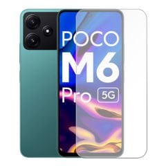 Microcase Xiaomi Poco M6 Pro 5G-Redmi 12 5G Tam Kaplayan Çerçeveli Tempered Ekran Koruyucu AL3276