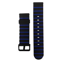 Microcase Huawei Watch GT 3 SE-GT3 46mm-GT3 Pro 46mm 22 mm Akıllı Saatler için Çizgi Desenli Silikon Kordon Kayış-KY69 Siyah-Beyaz