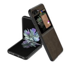 Microcase Samsung Galaxy Z Flip 6/ Z Flip 7 FE için Deri Desenli Plastik Koruma Kılıf - AL3156