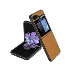 Microcase Samsung Galaxy Z Flip 6/ Z Flip 7 FE için Deri Desenli Plastik Koruma Kılıf - AL3156